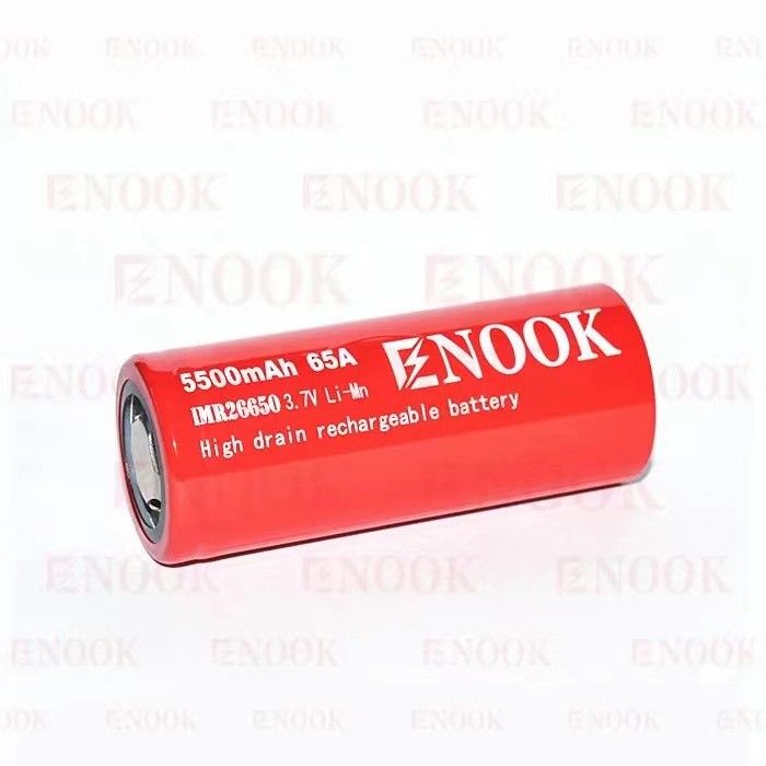 5500mAh 3.7V लिथियम आयन 26650 बैटरी रिचार्जेबल 18650 फ्लैट टॉप हाई ड्रेन बैटरी