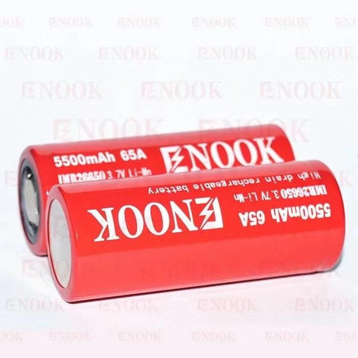 5500mAh 3.7V लिथियम आयन 26650 बैटरी रिचार्जेबल 18650 फ्लैट टॉप हाई ड्रेन बैटरी