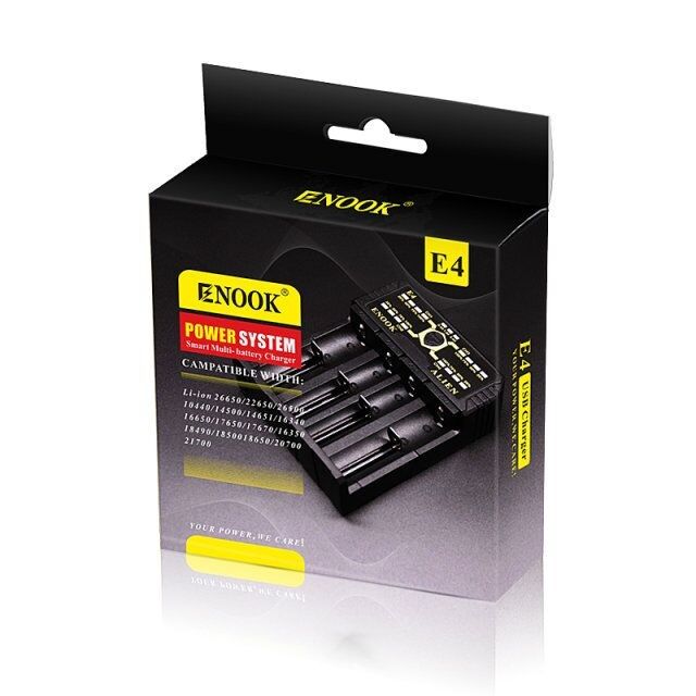 एनोक ई4 ली आयन बैटरी चार्जर डिस्चार्ज के साथ एके चार्ज डीसी 3.6V / 3.7V