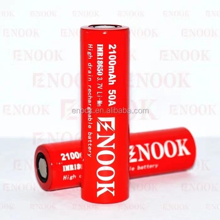 पोर्टेबल 18650 हाई ड्रेन ली आयन बैटरी 2100mAh 3.7V मैक्स 50A फ्लैट टॉप के साथ