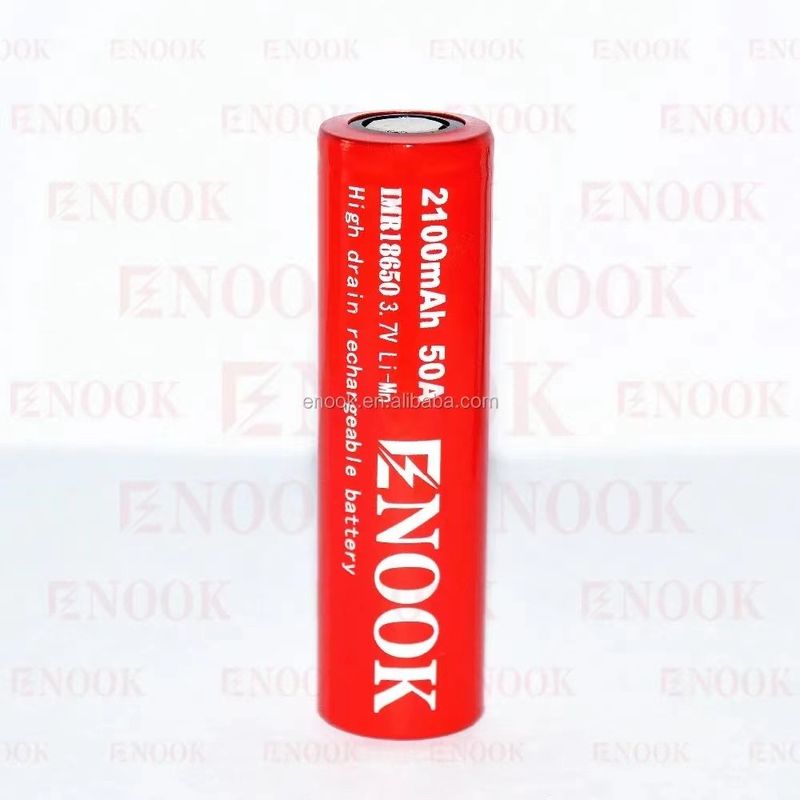 पोर्टेबल 18650 हाई ड्रेन ली आयन बैटरी 2100mAh 3.7V मैक्स 50A फ्लैट टॉप के साथ