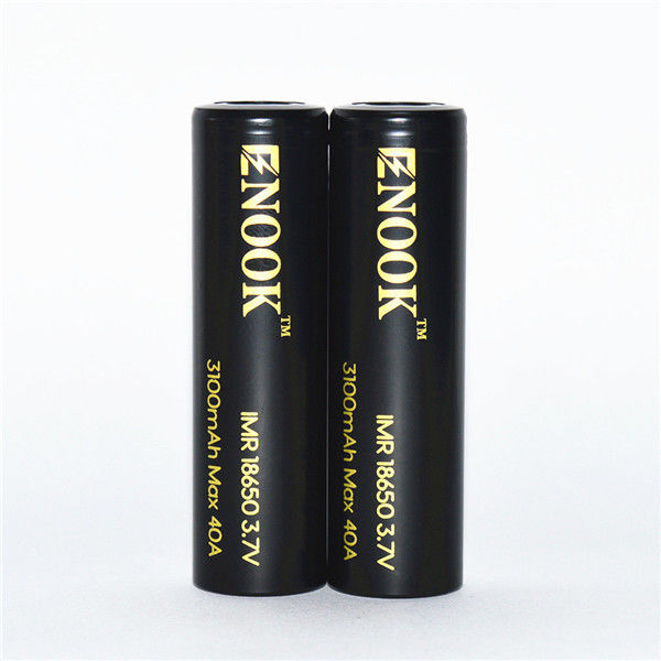 3100mAh 3.7V 18650 बटन टॉप ली आयन बैटरी 40A हाई ड्रेन रिचार्जेबल बैटरी