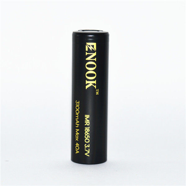 3100mAh 3.7V 18650 बटन टॉप ली आयन बैटरी 40A हाई ड्रेन रिचार्जेबल बैटरी