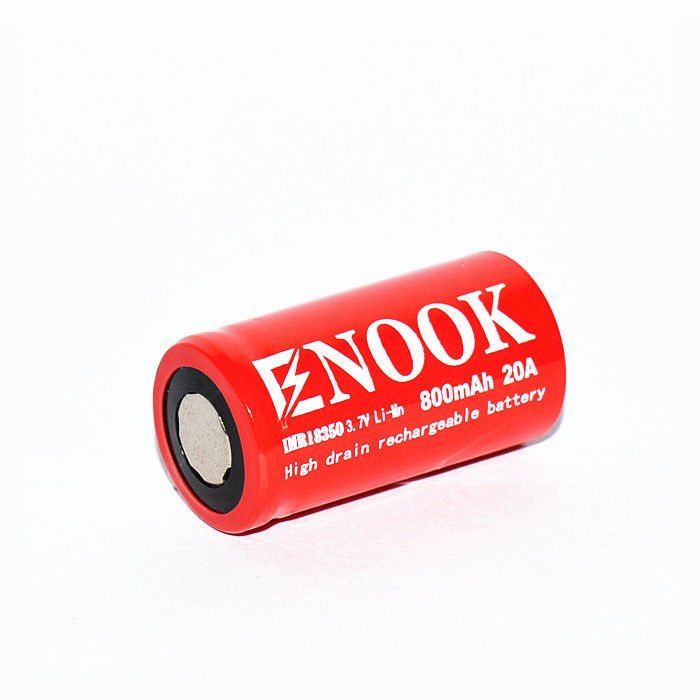 रिचार्जेबल आईएमआर ली आयन बैटरी 800mAh 20amp 18350 ली Mn बैटरी फ्लैशलाइट के लिए