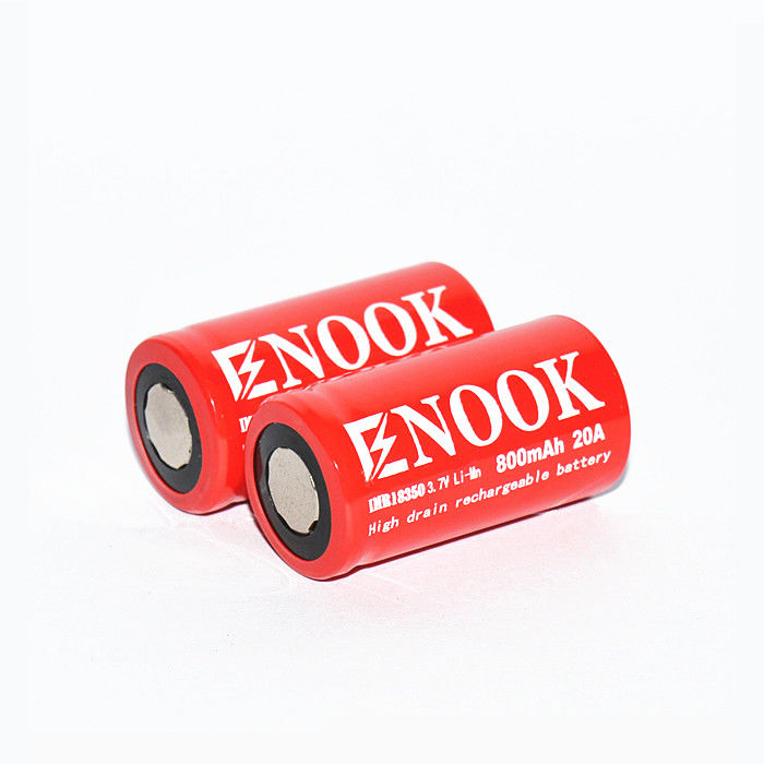रिचार्जेबल आईएमआर ली आयन बैटरी 800mAh 20amp 18350 ली Mn बैटरी फ्लैशलाइट के लिए