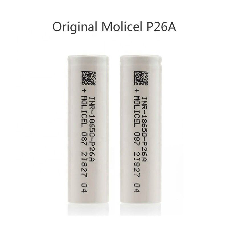 मोलिकेल पी26ए 18650 बैटरी सेल लिथियम आयन 35 ए 3.7 वी रिचार्जेबल बैटरी 2600mah