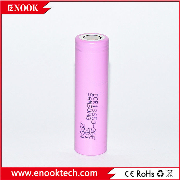 ICR18650 2200 mAh सैमसंग-26F 3.7V उच्च डिस्चार्ज दर के साथ रिचार्जेबल लिथियम आयन बैटरी