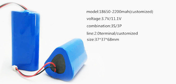 3S3P 18650 लिथियम आयन बैटरी पैक 2200mah 3.7V 11.1V विद्युत उपकरणों के लिए