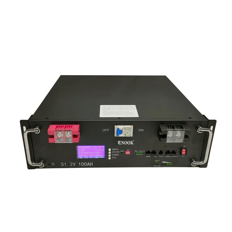 सौर प्रणाली के लिए 5Kw 10Kw 20 Kw सर्वर रैक माउंट बैटरी 48V Lifepo4 बैटरी पैक