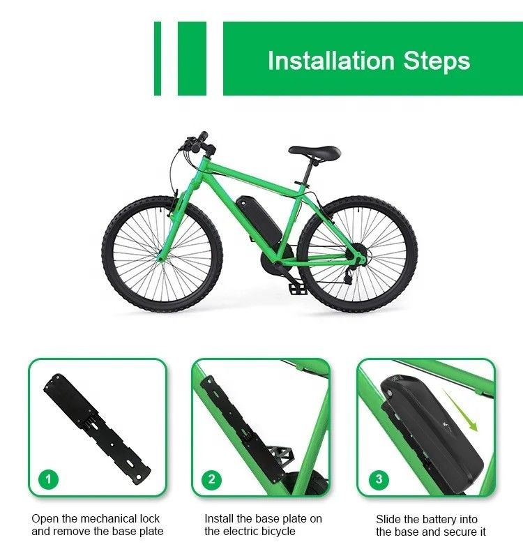 गर्म बिक्री ई बाइक 36V 48V/15Ah 18Ah 20Ah बैटरी लिथियम आयन 48V बैटरी के साथ ebike रूपांतरण किट hailong