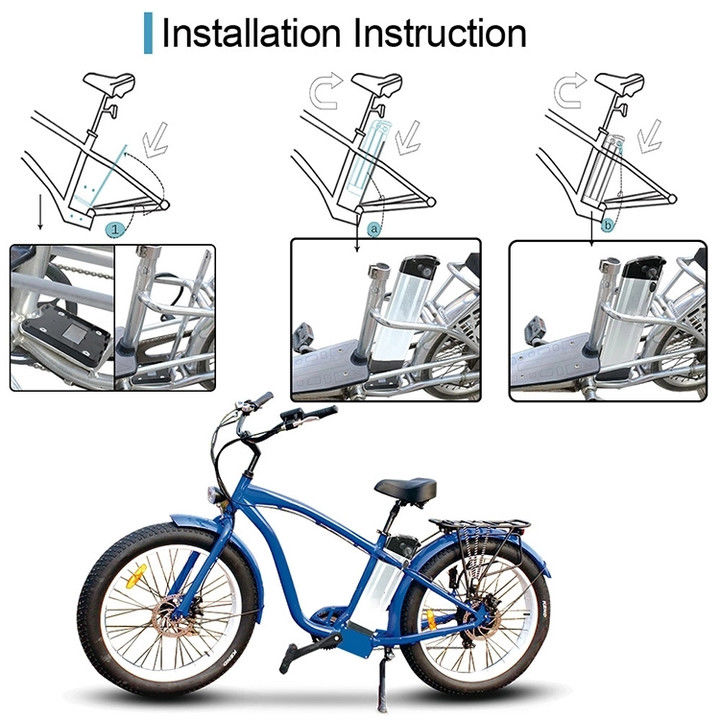 सिल्वरफिश 36V 48V 52V 10Ah 13Ah 15Ah 18Ah 20Ah इलेक्ट्रिक बाइक बैटरी 500W 1000W 1500W लिथियम आयन बैटरी