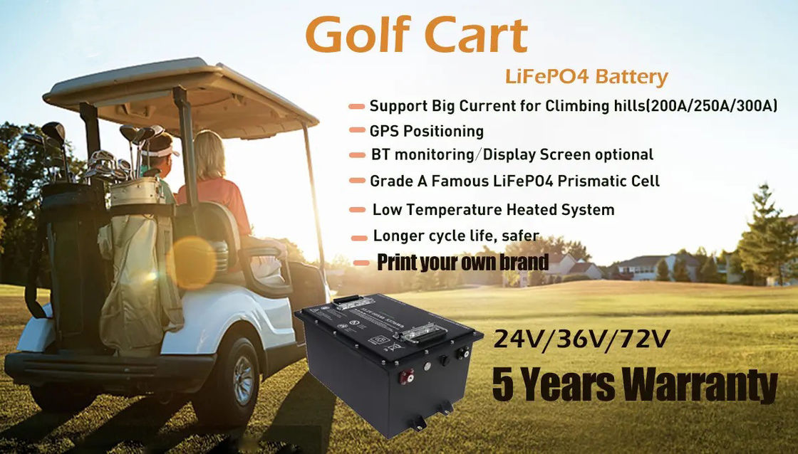 48v 51.2v 100Ah 200Ah Lifepo4 72V लिथियम आयन गोल्फ कार्ट बैटरी OEM/ODM Lifepo4 बैटरी