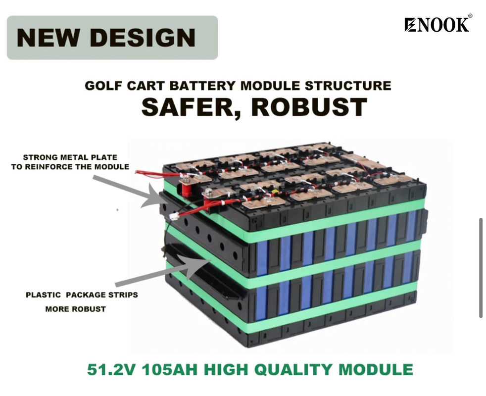 OEM ODM रखरखाव मुक्त रिचार्जेबल 36v 48v 72v 100ah 200ah लिथियम आयरन फॉस्फेट गोल्फ कार्ट बैटरी 51.2V 105AH 58.4V