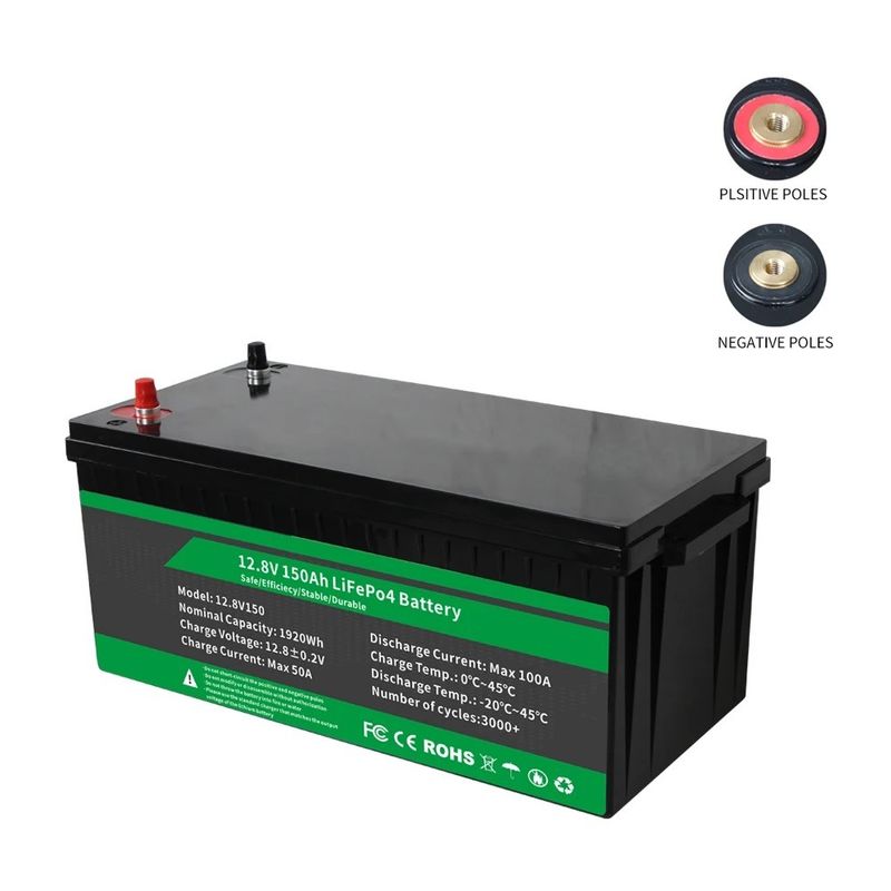 12.8v 100ah 150ah 105ah 200ah लिथियम आयन बैटरी पैक उन्नत बीएमएस समारोह के साथ लंबी चक्र जीवन