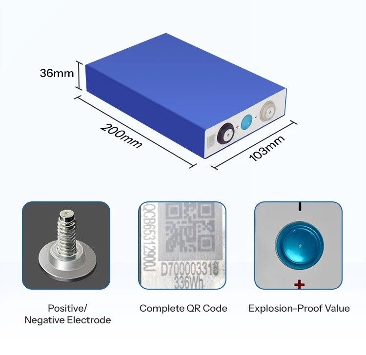 ग्रेड ए 8000 चक्र 3.2V लिथियम आयन बैटरी 50ah 105ah 120ah 280ah 12v 24v 48v Lifepo4 बैटरी