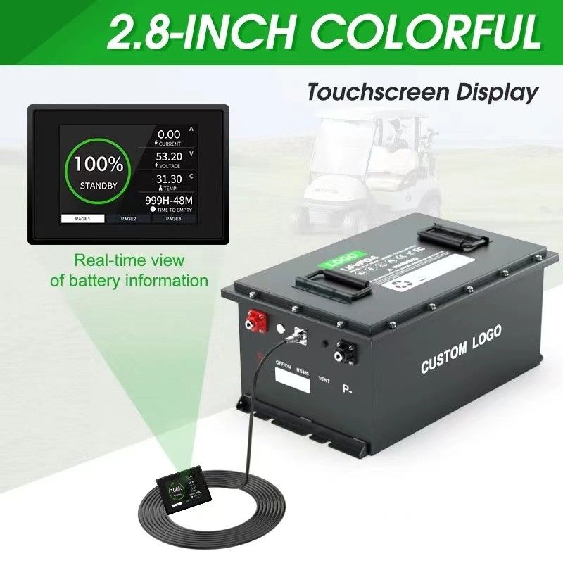 51.2V 105Ah LiFePO4 गोल्फ कार्ट बैटरी लंबी चक्र जीवन EV LifePo4 बैटरी 48V 100Ah 200Ah